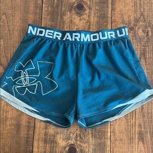 Under Armour girls Teal Athletic Shorts